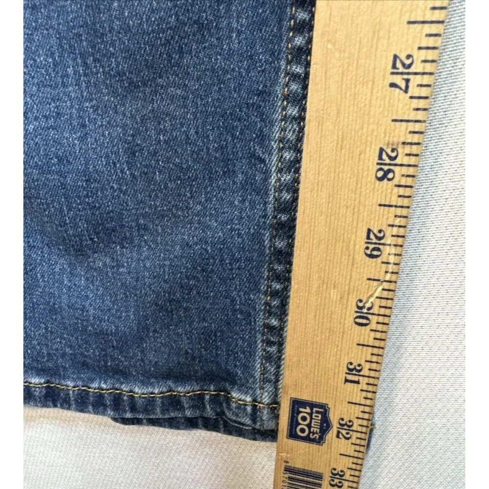 Levi's Mens 505 Regular Fit Jeans 42x32 Blue Straight Leg Dark Wash